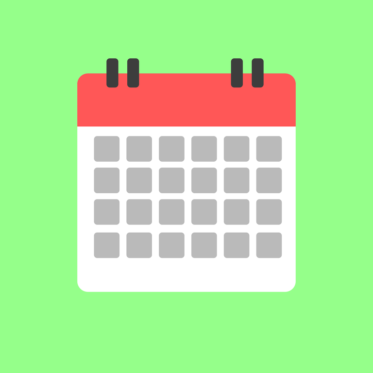 content calendar for small business represented by a month of color coded content blocks arranged into a clear publishing rhythm